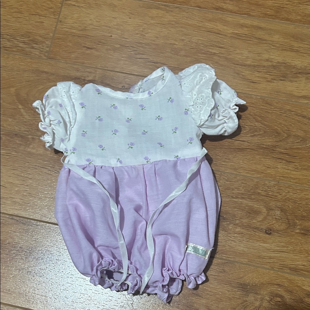 Lavender Cabbage Patch Romper for Preemies
